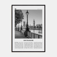 South Bank Travel B&W Poster