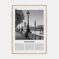 South Bank Travel B&W Poster