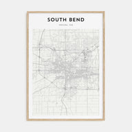 South Bend Map Portrait Poster