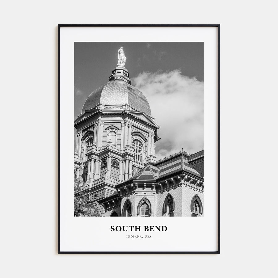 South Bend Portrait B&W Poster