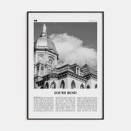 South Bend Travel B&W Poster