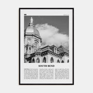 South Bend Travel B&W Poster