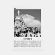 South Bend Travel B&W Poster