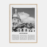 South Bend Travel B&W Poster