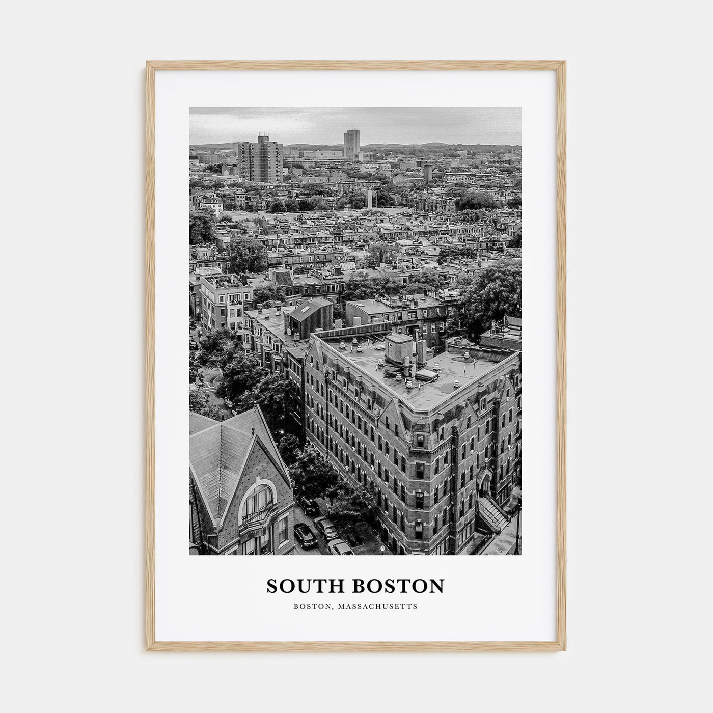 South Boston Portrait B&W Poster