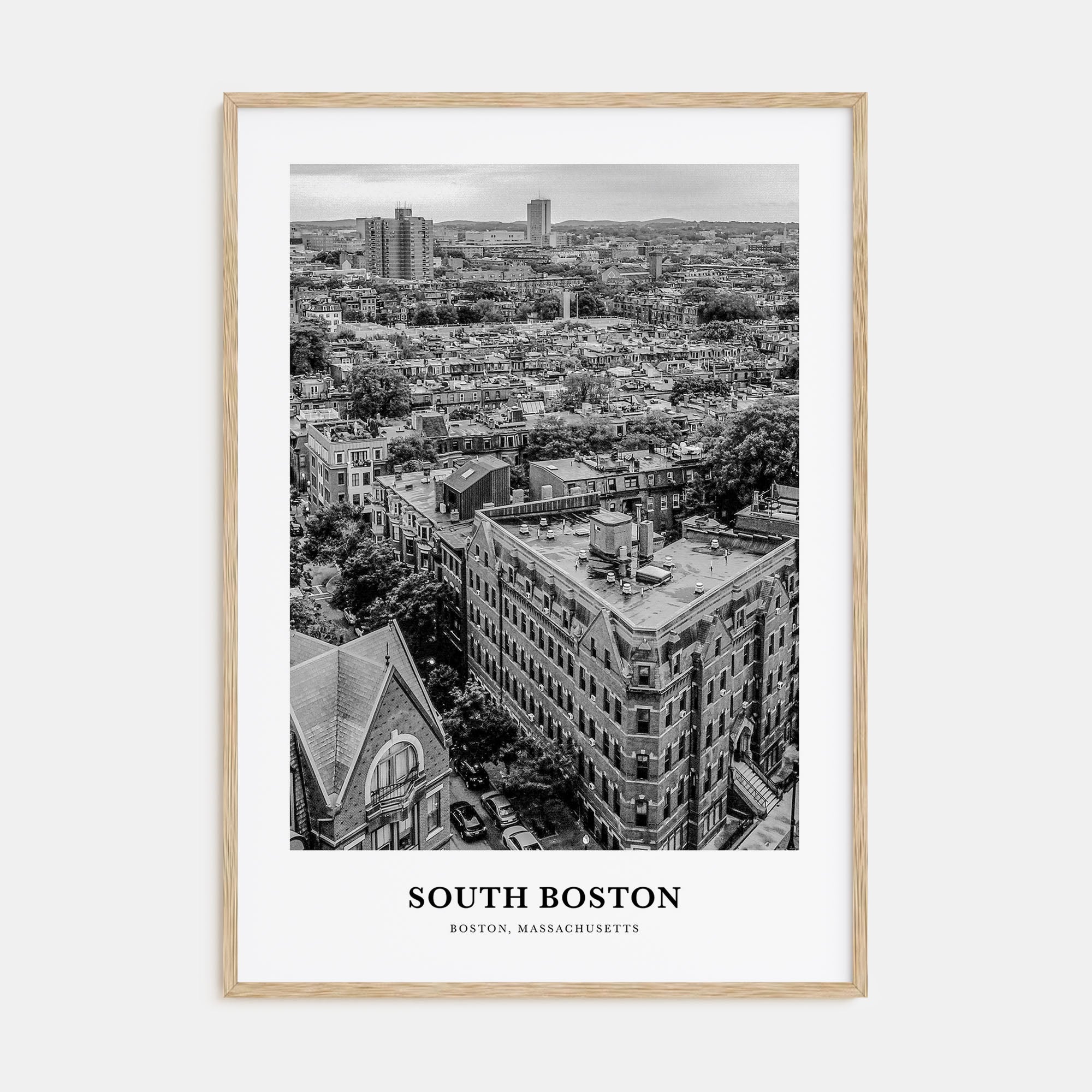 South Boston Portrait B&W Poster