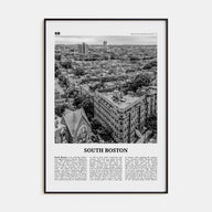 South Boston Travel B&W Poster