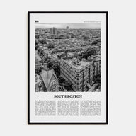 South Boston Travel B&W Poster
