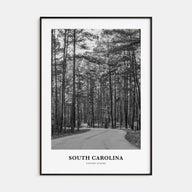 South Carolina Portrait B&W Poster
