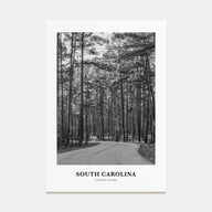 South Carolina Portrait B&W Poster
