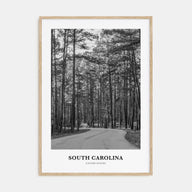 South Carolina Portrait B&W Poster