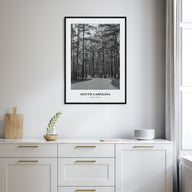 South Carolina Portrait B&W Poster