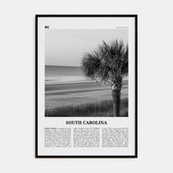 South Carolina Travel B&W No 1 Poster