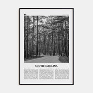 South Carolina Travel B&W No 2 Poster