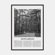 South Carolina Travel B&W No 2 Poster
