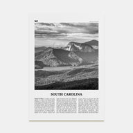 South Carolina Travel B&W No 3 Poster