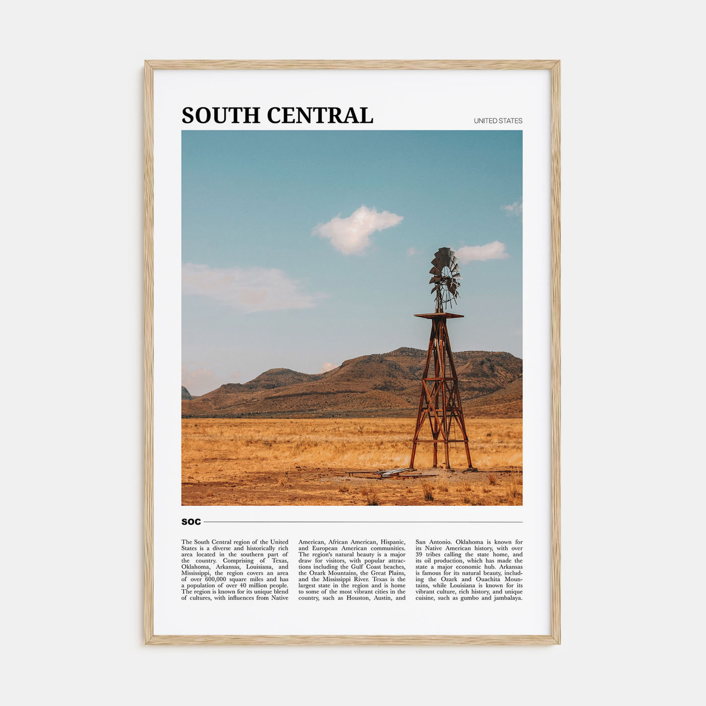 South Central Travel Color Poster