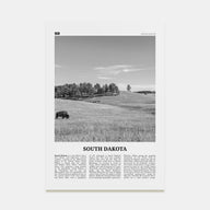 South Dakota Travel B&W No 1 Poster