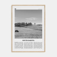 South Dakota Travel B&W No 1 Poster