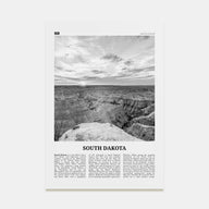 South Dakota Travel B&W No 2 Poster
