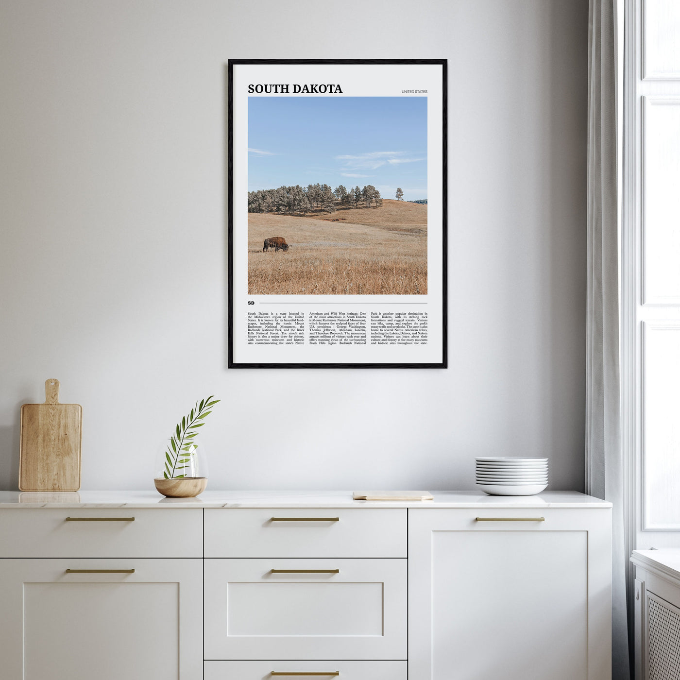 South Dakota Travel Color Poster