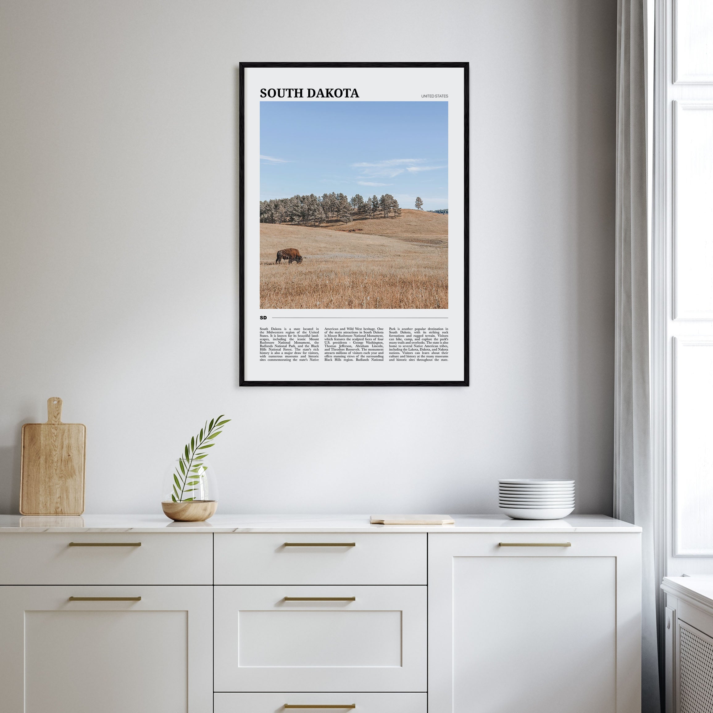 South Dakota Travel Color Poster