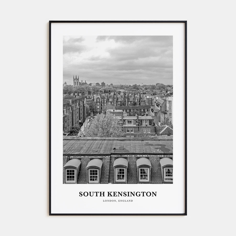South Kensington Portrait B&W Poster