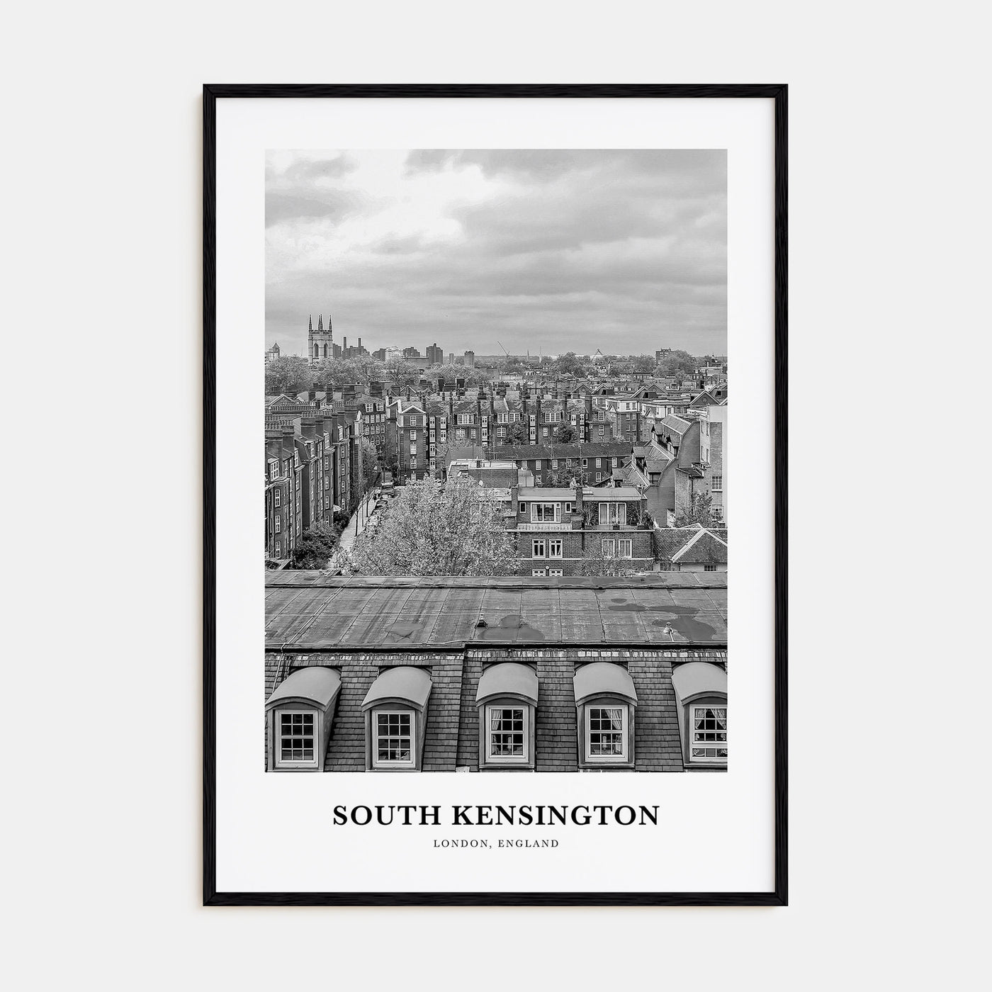 South Kensington Portrait B&W Poster