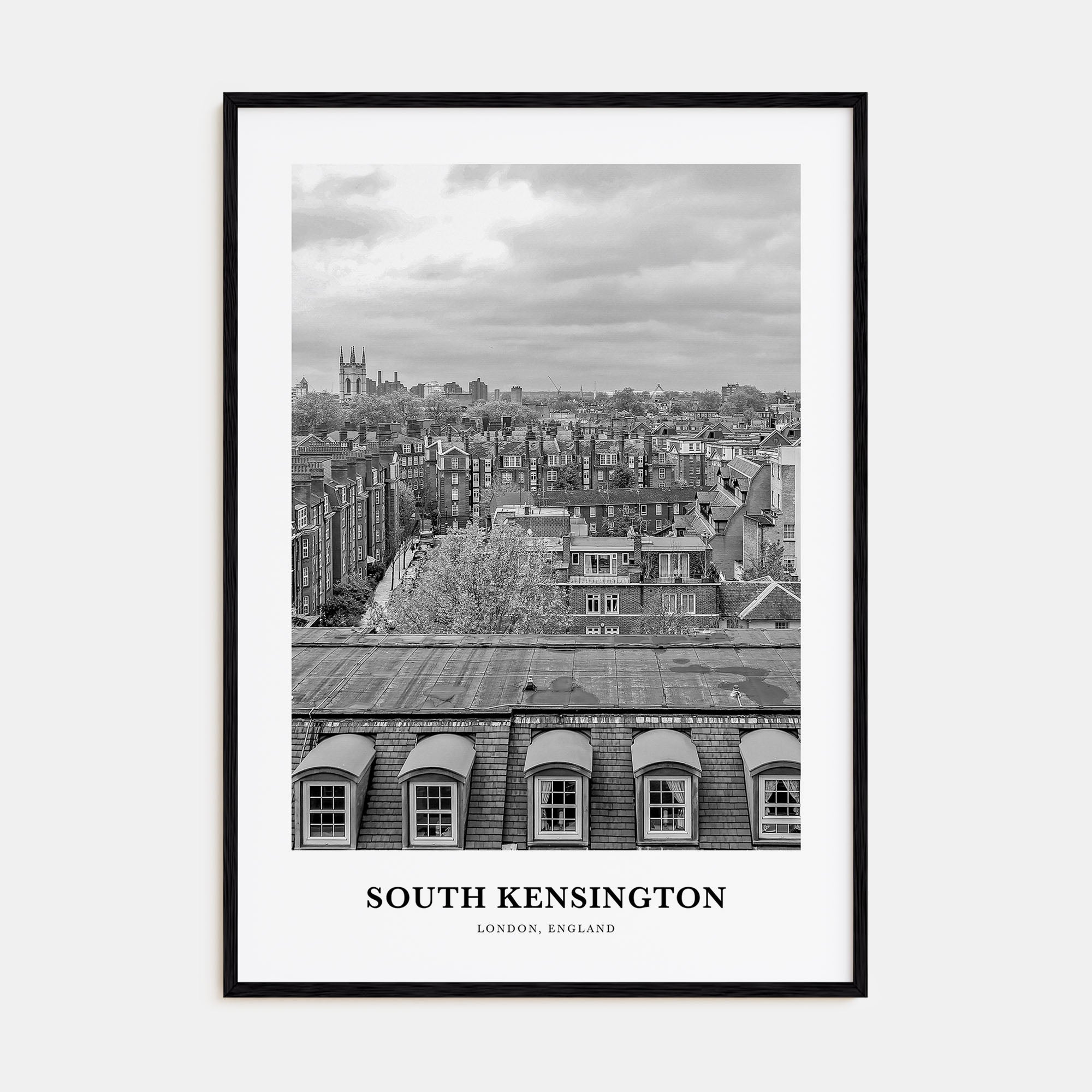 South Kensington Portrait B&W Poster