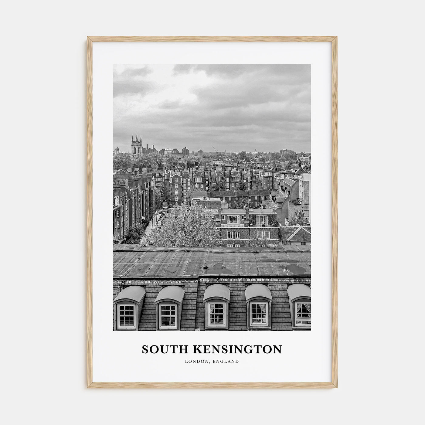 South Kensington Portrait B&W Poster