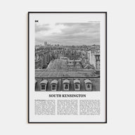 South Kensington Travel B&W Poster