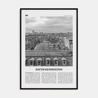 South Kensington Travel B&W Poster