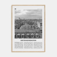 South Kensington Travel B&W Poster