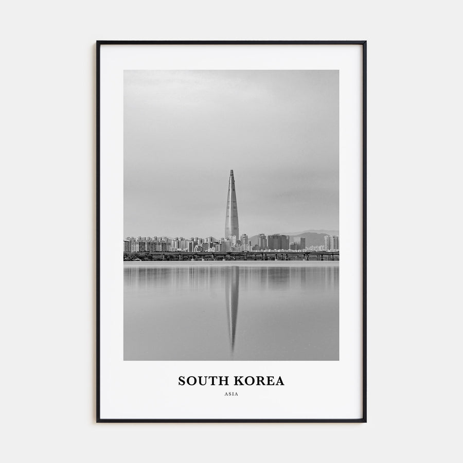 South Korea Portrait B&W Poster