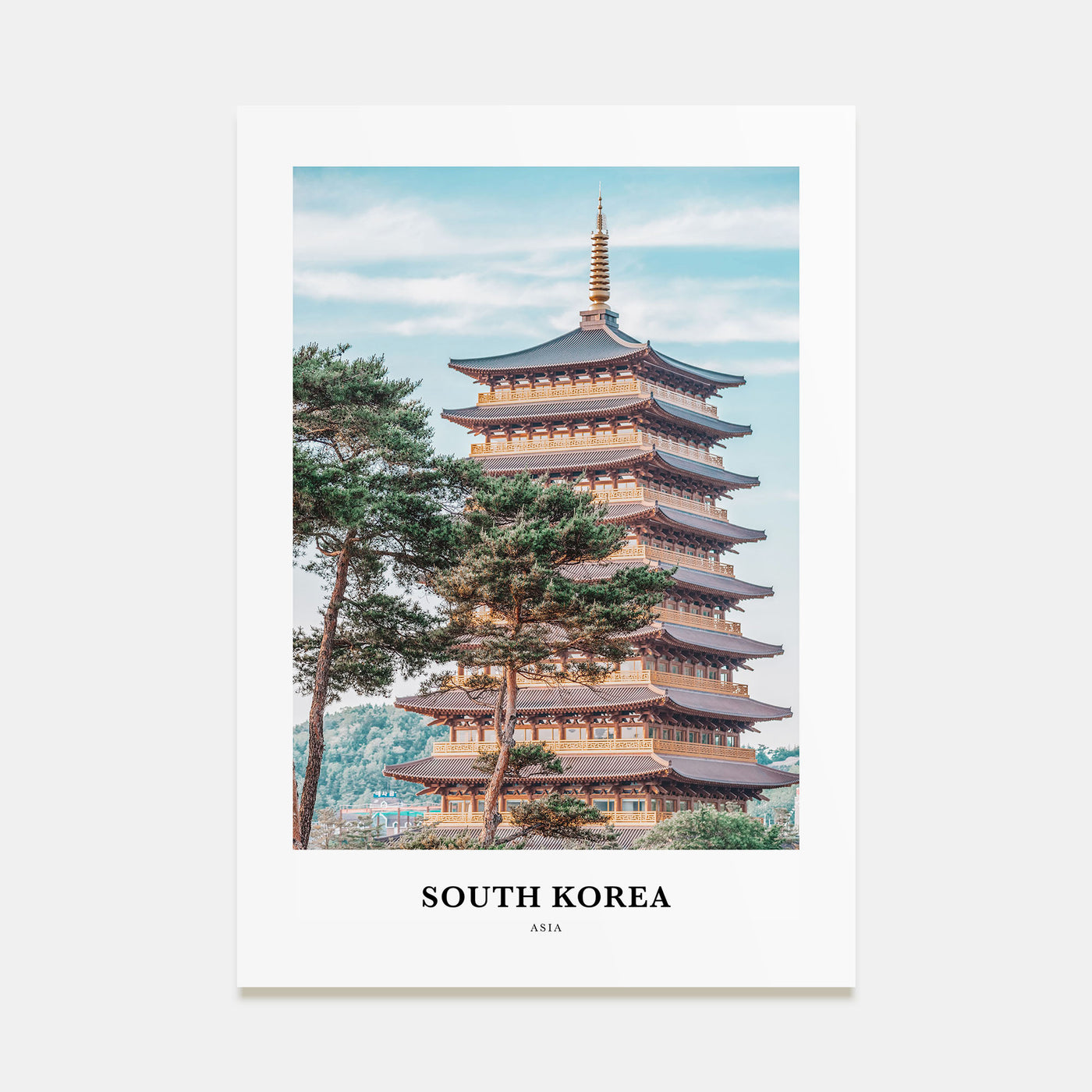 South Korea Portrait Color Poster