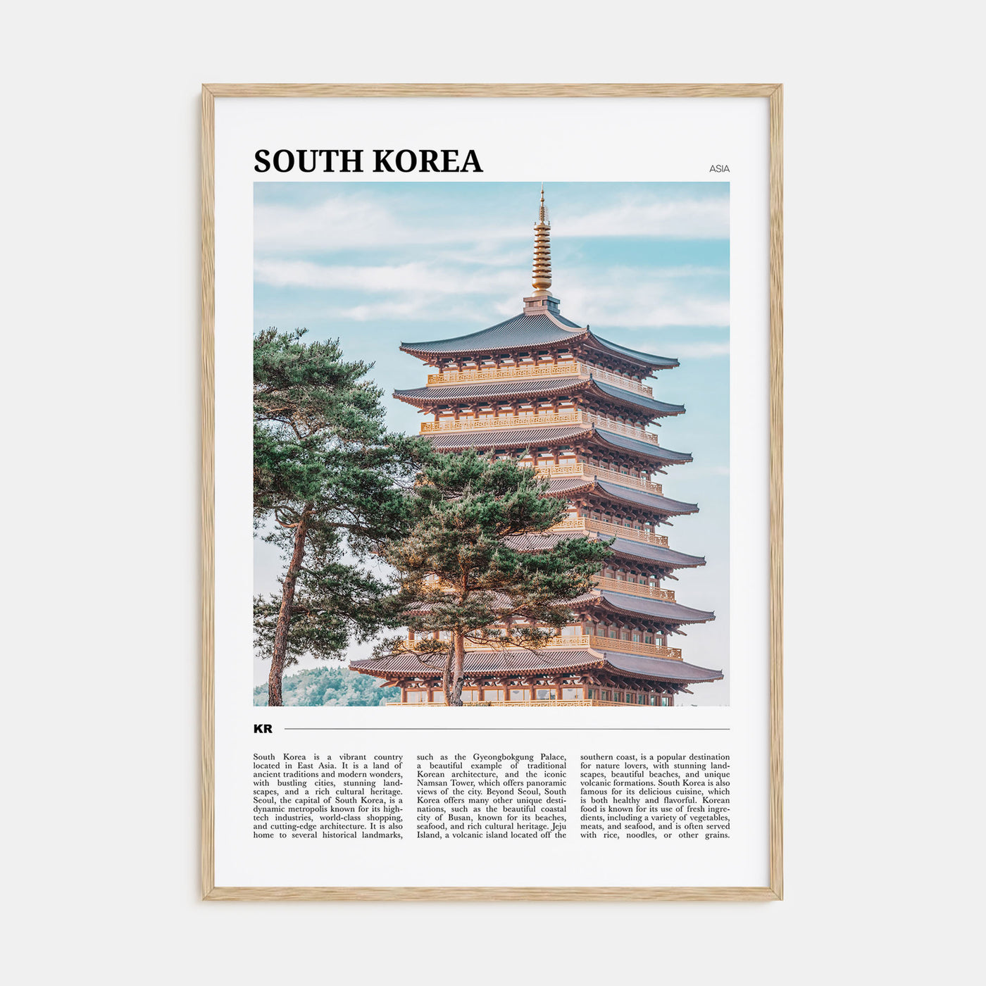 South Korea Travel Color Poster