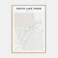 South Lake Tahoe Map Portrait Poster