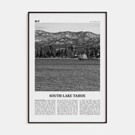 South Lake Tahoe Travel B&W Poster