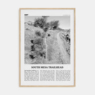 South Mesa Trailhead Travel B&W Poster