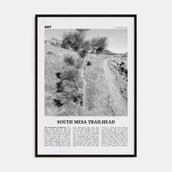 South Mesa Trailhead Travel B&W Poster