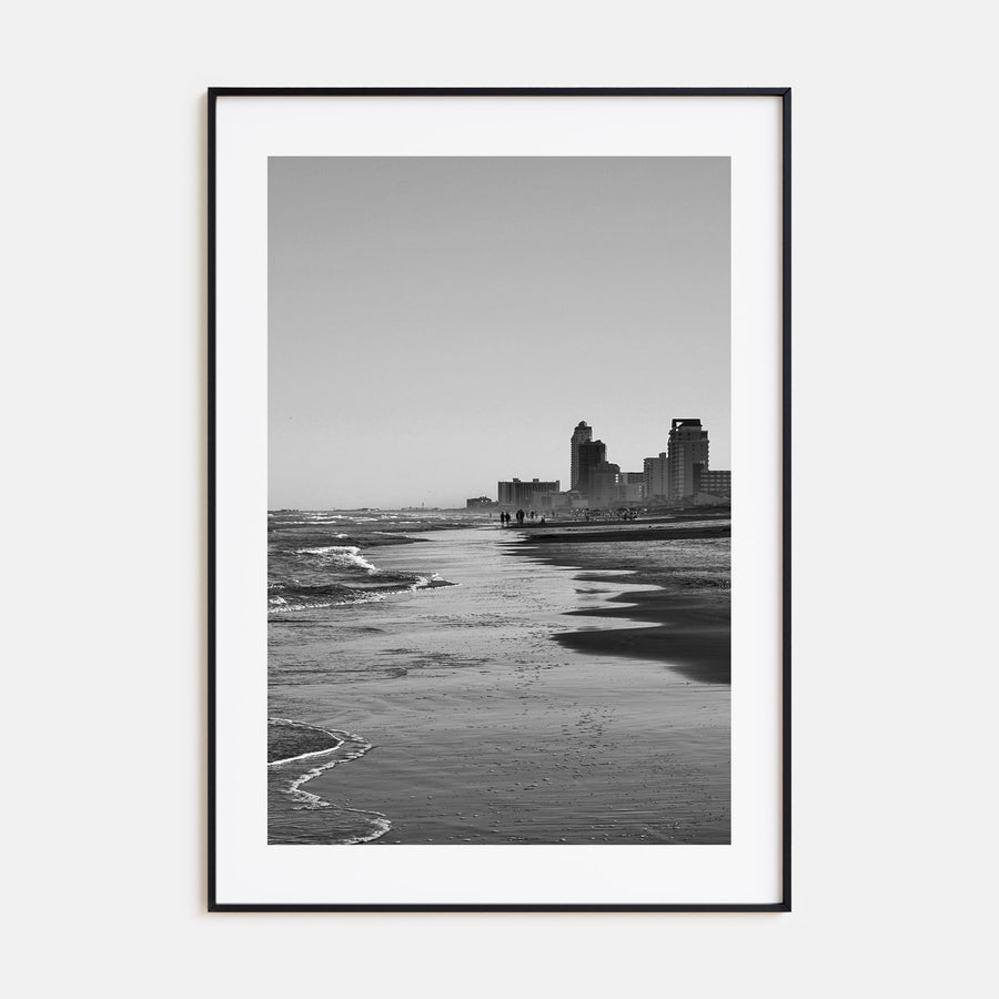 South Padre Island Photo B&W Poster