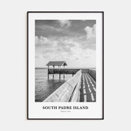 South Padre Island Portrait B&W Poster