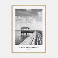 South Padre Island Portrait B&W Poster