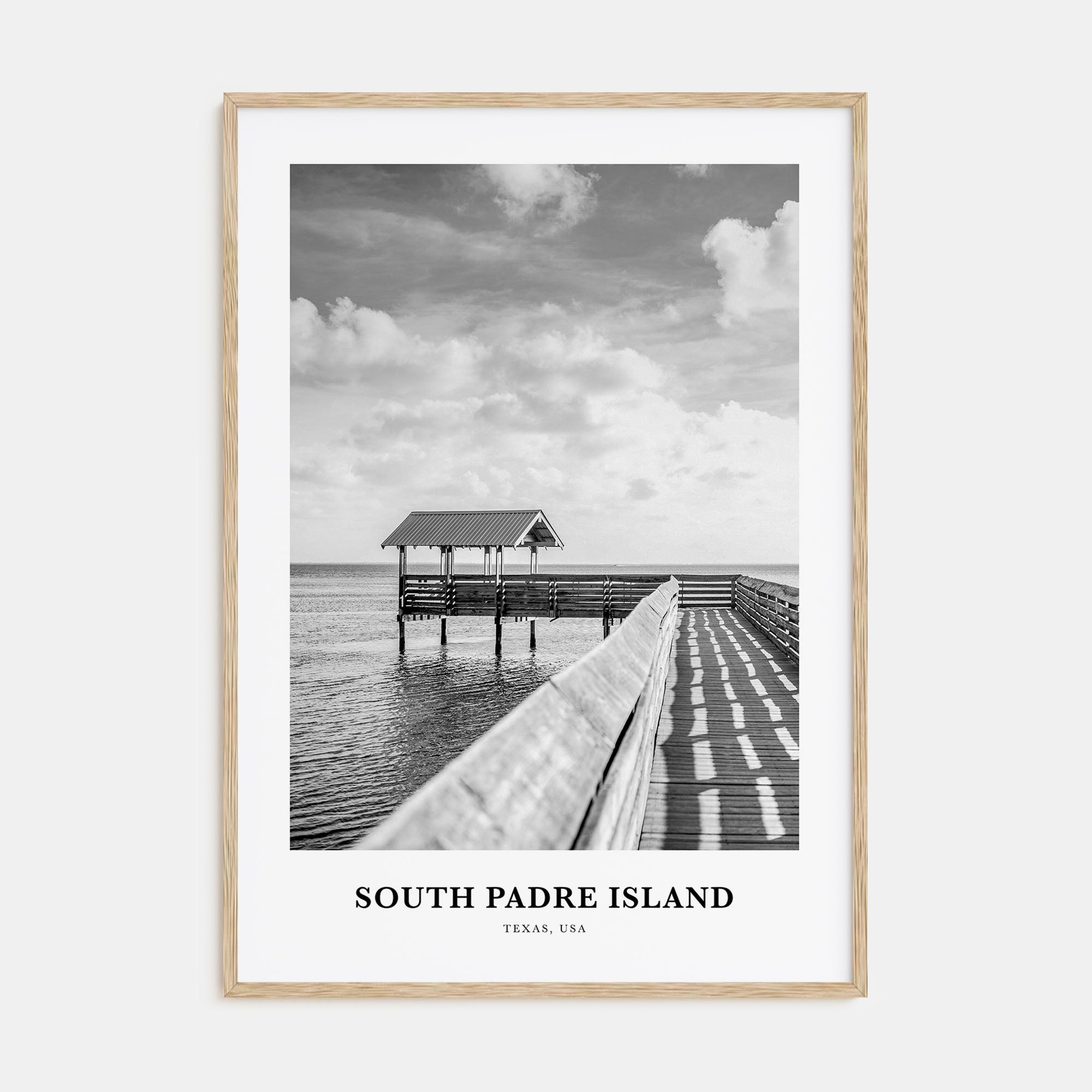 South Padre Island Portrait B&W Poster