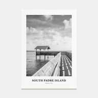 South Padre Island Portrait B&W Poster