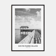 South Padre Island Portrait B&W Poster