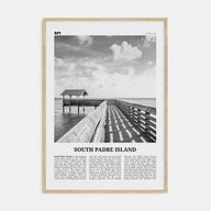 South Padre Island Travel B&W Poster