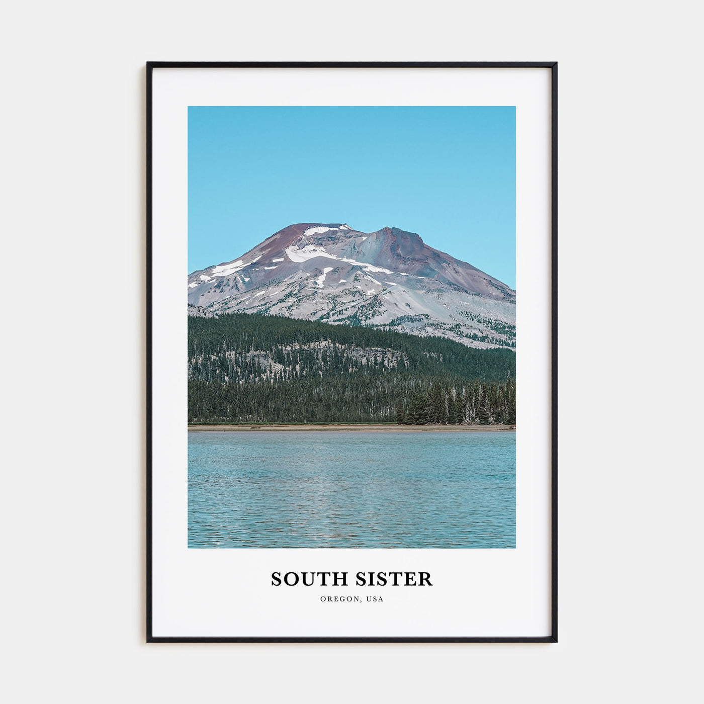 South Sister Portrait Color Poster