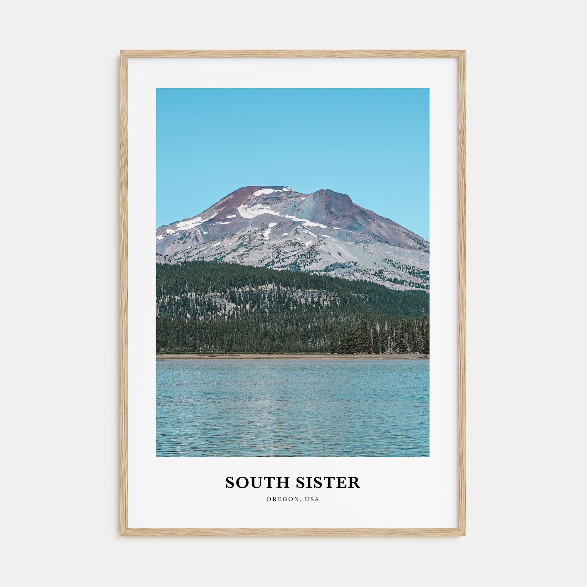 South Sister Portrait Color Poster