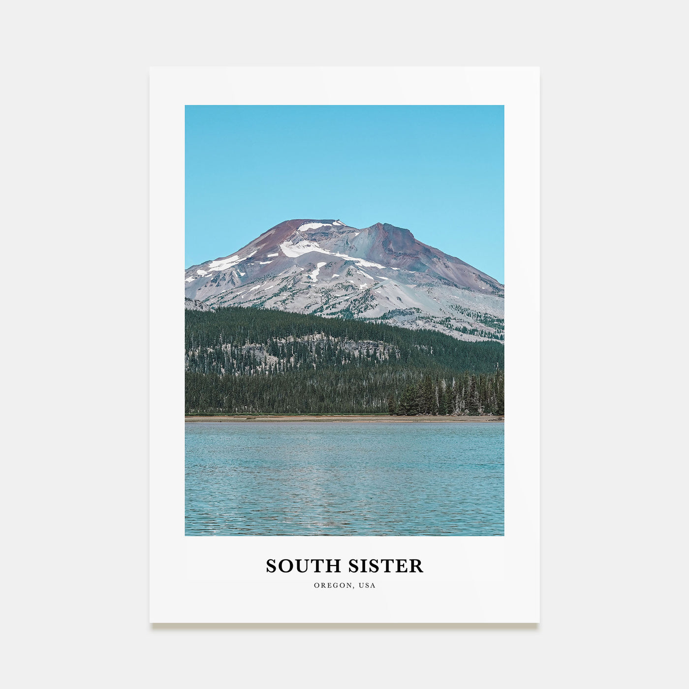 South Sister Portrait Color Poster